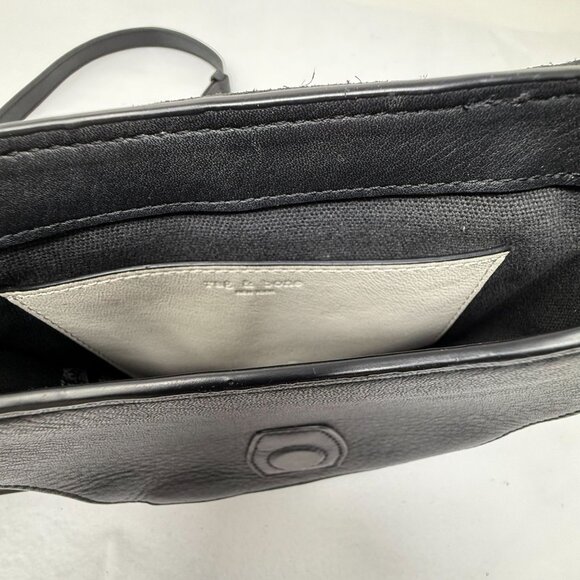 Rag & Bone Black Leather Crossbody Mini Flight Saddle Bag Small Purse - Picture 7 of 11